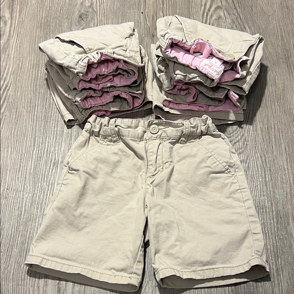 Cat & Jack Beige Shorts with Pink Interior